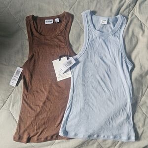SUNDAY BEST Set of 2 Honor Hip Long Plein Air Epicurean Brown XXS NWT Aritzia